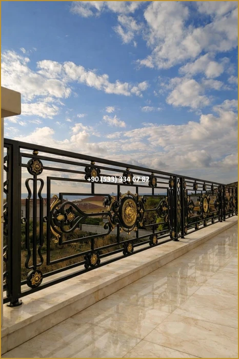 BALKON KORKULUK MODELLERİ-FERFORJE BALKON KORKULUK MODELLERİ-BALKON KORKULUK ÇEŞİTLERİ mod8519