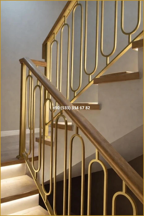 MERDİVEN KORKULUKLARI- MERDİVEN KORKULUK TASARIMI- FERFORJE MERDİVEN KORKULUK MODELLERİ mod8426