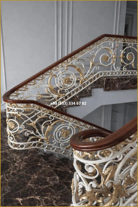 MERDİVEN KORKULUKLARI- MERDİVEN KORKULUK TASARIMI- FERFORJE MERDİVEN KORKULUK MODELLERİ mod8579