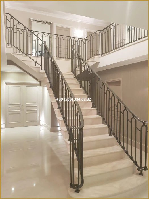 MERDİVEN KORKULUKLARI- MERDİVEN KORKULUK TASARIMI- FERFORJE MERDİVEN KORKULUK MODELLERİ mod8810